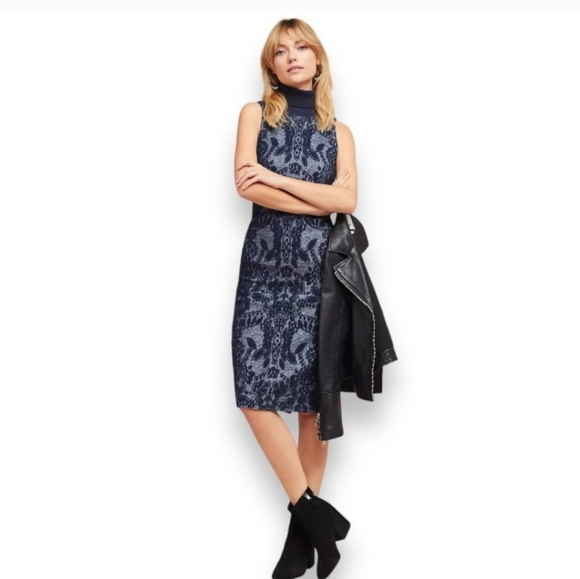 Maeve Dresses & Skirts - Maeve Ryder Jacquard Turtleneck Dress Size 4